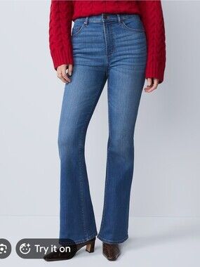 Ann Taylor Blue Boot-Cut Jeans - Size 8